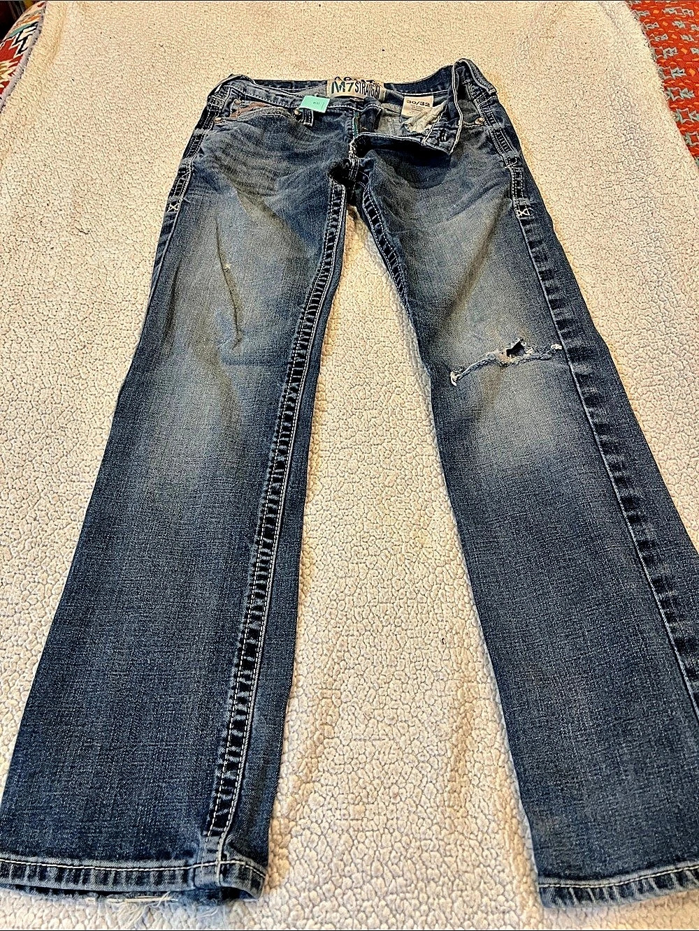 Ariat M7 Straight Men's Bootcut Jeans Blue Waist 30/32